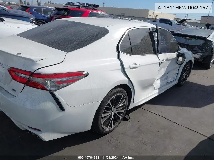 2018 Toyota Camry Se VIN: 4T1B11HK2JU049157 Lot: 40764883