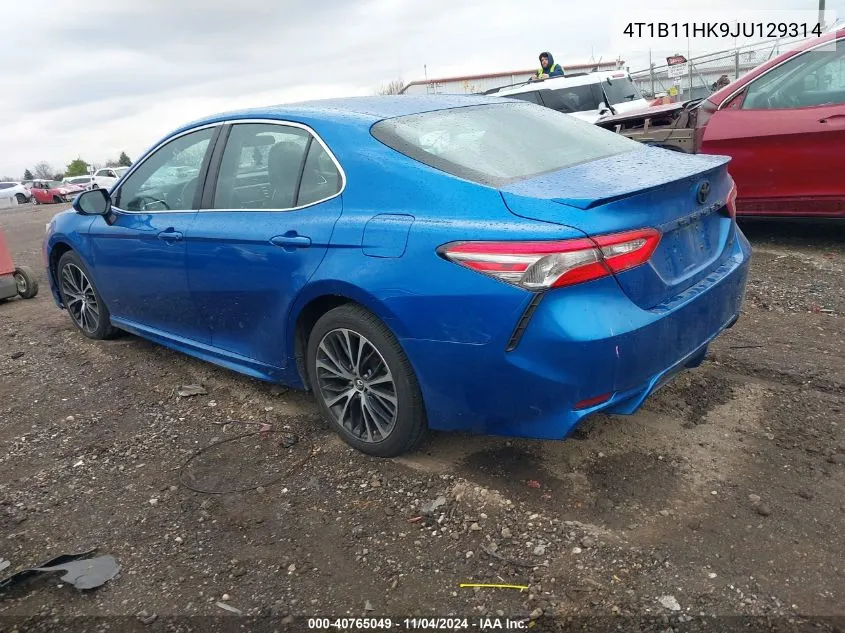 2018 Toyota Camry Se VIN: 4T1B11HK9JU129314 Lot: 40765049