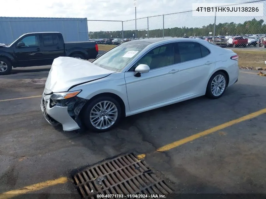 2018 Toyota Camry Xle VIN: 4T1B11HK9JU138286 Lot: 40771783