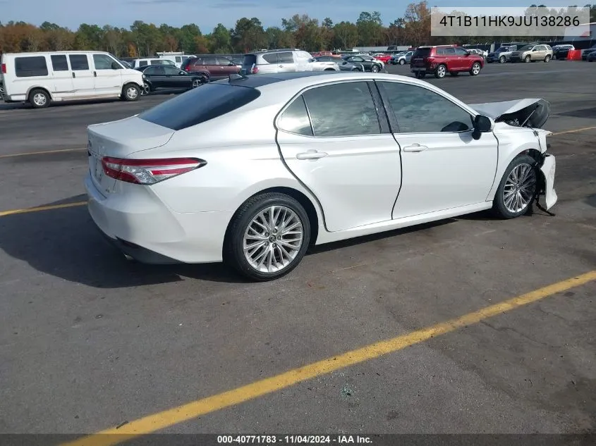 2018 Toyota Camry Xle VIN: 4T1B11HK9JU138286 Lot: 40771783