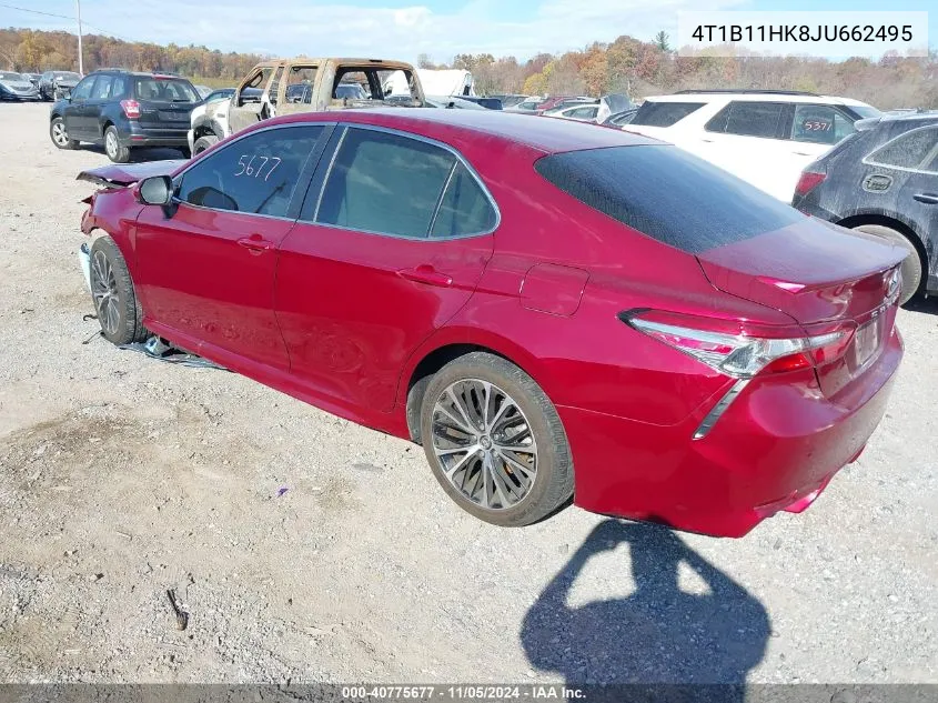 2018 Toyota Camry Se VIN: 4T1B11HK8JU662495 Lot: 40775677