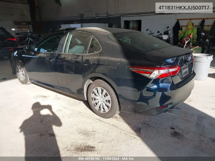 2018 Toyota Camry Hybrid Le VIN: 4T1B31HKXJU500717 Lot: 40780192