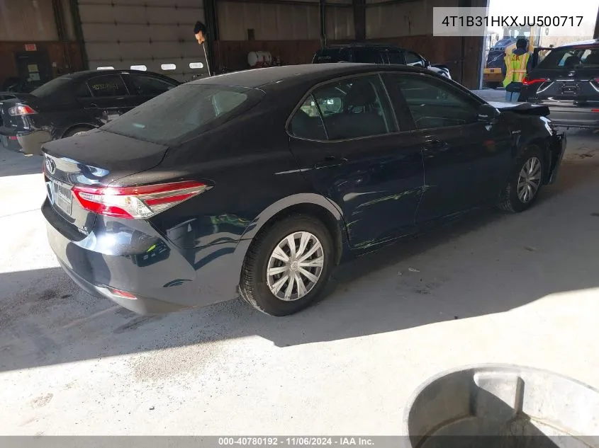 2018 Toyota Camry Hybrid Le VIN: 4T1B31HKXJU500717 Lot: 40780192