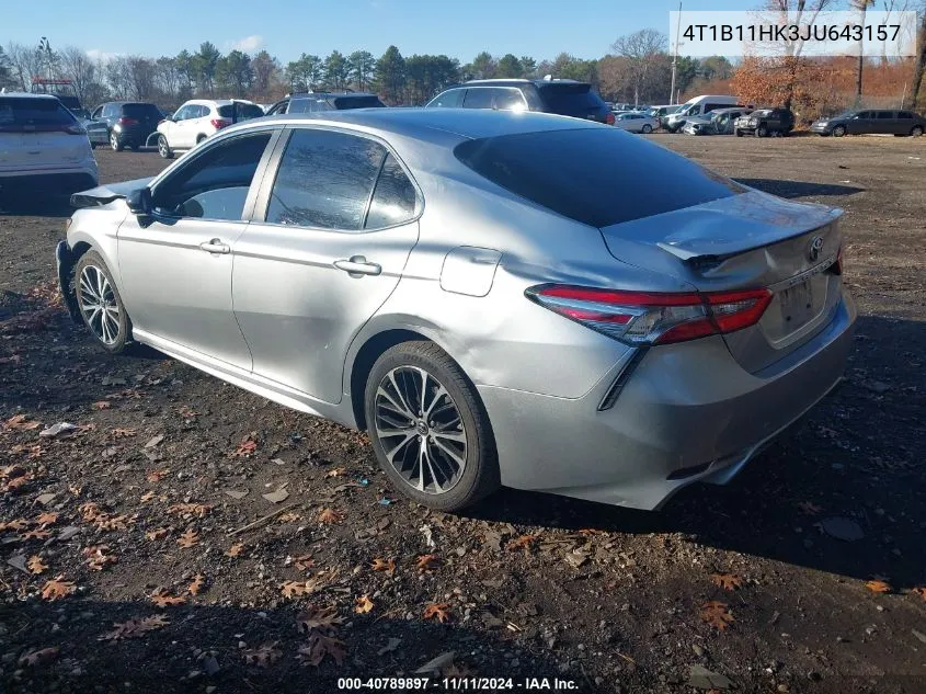 2018 Toyota Camry Se VIN: 4T1B11HK3JU643157 Lot: 40789897