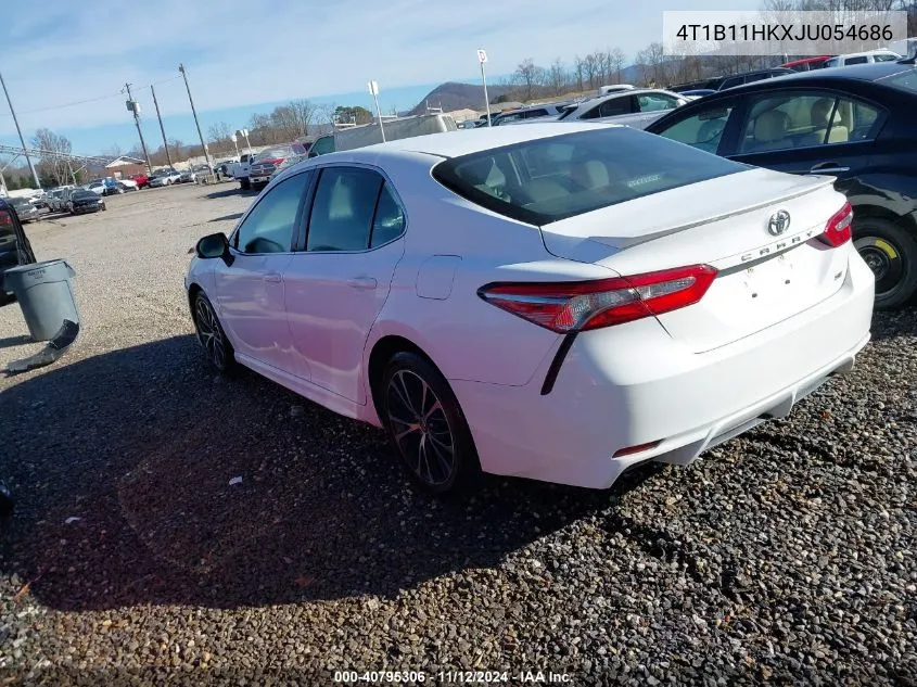 2018 Toyota Camry Se VIN: 4T1B11HKXJU054686 Lot: 40795306