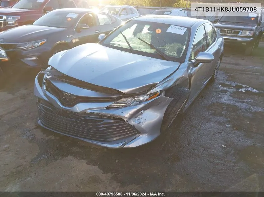 2018 Toyota Camry Xle VIN: 4T1B11HK8JU059708 Lot: 40795585