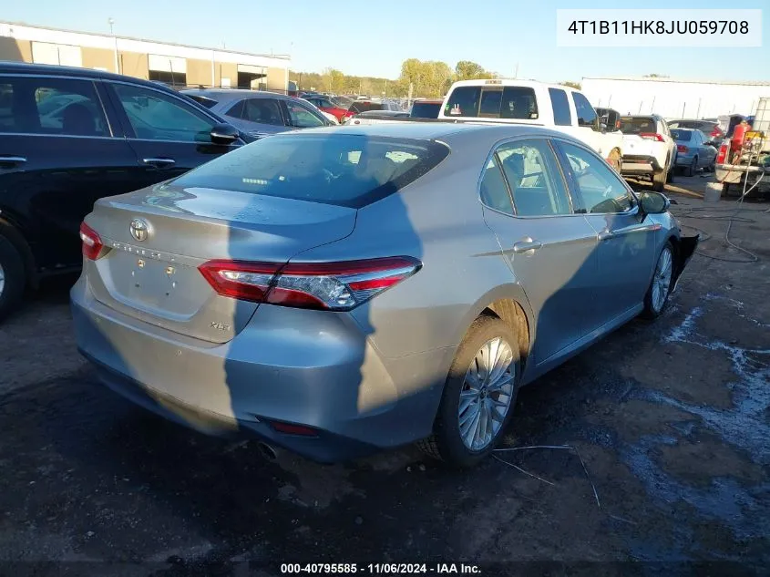 2018 Toyota Camry Xle VIN: 4T1B11HK8JU059708 Lot: 40795585