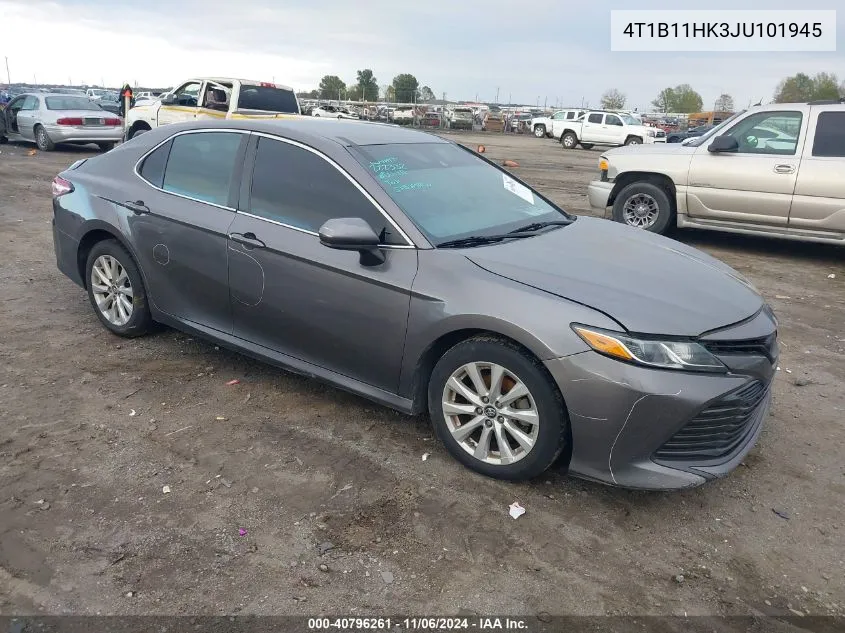 2018 Toyota Camry Le VIN: 4T1B11HK3JU101945 Lot: 40796261