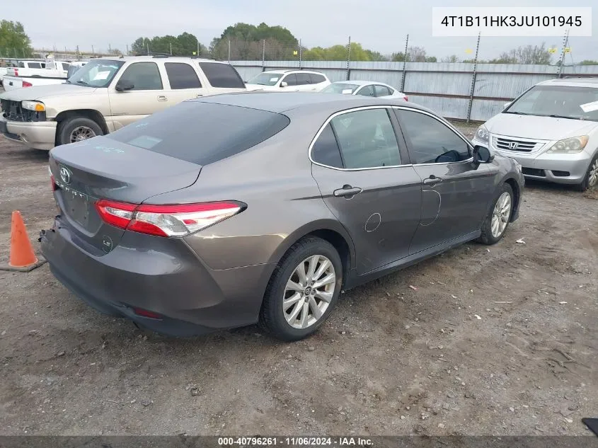 2018 Toyota Camry Le VIN: 4T1B11HK3JU101945 Lot: 40796261