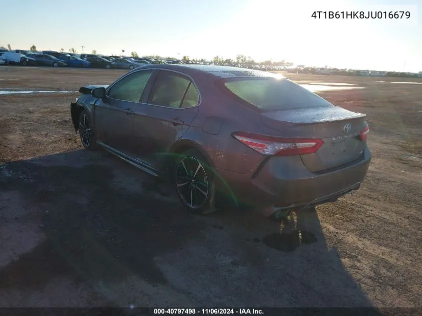 2018 Toyota Camry Xse VIN: 4T1B61HK8JU016679 Lot: 40797498