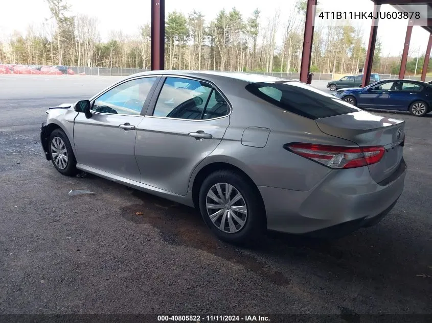 2018 Toyota Camry L VIN: 4T1B11HK4JU603878 Lot: 40805822