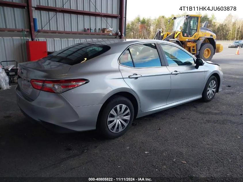 2018 Toyota Camry L VIN: 4T1B11HK4JU603878 Lot: 40805822