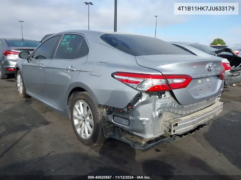 2018 Toyota Camry Le VIN: 4T1B11HK7JU633179 Lot: 40820567