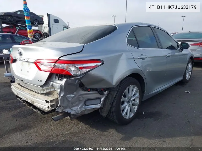 2018 Toyota Camry Le VIN: 4T1B11HK7JU633179 Lot: 40820567