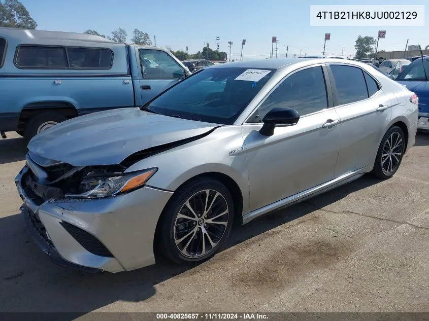 2018 Toyota Camry Hybrid Se VIN: 4T1B21HK8JU002129 Lot: 40825657