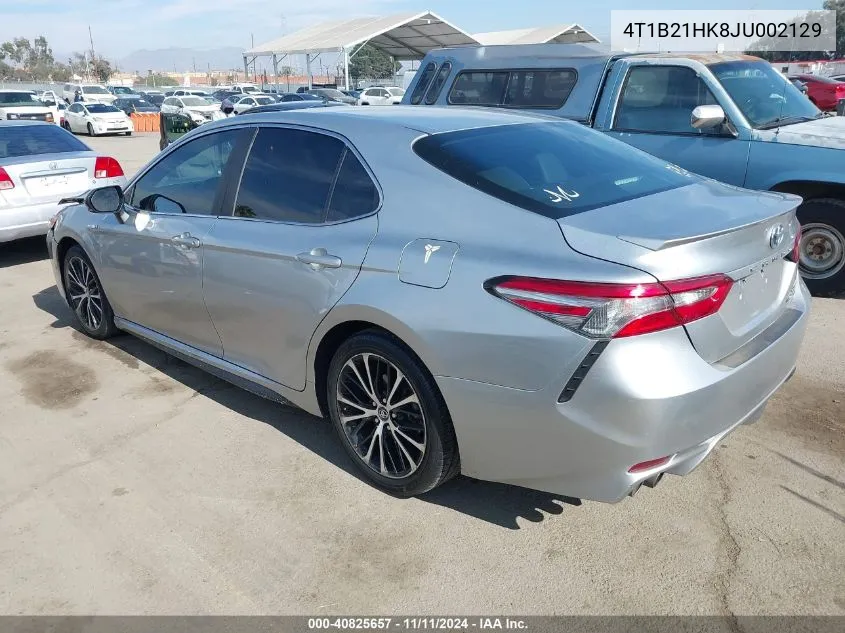 2018 Toyota Camry Hybrid Se VIN: 4T1B21HK8JU002129 Lot: 40825657