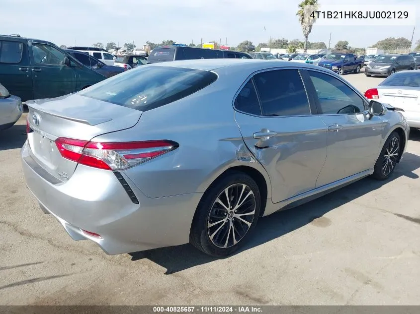 2018 Toyota Camry Hybrid Se VIN: 4T1B21HK8JU002129 Lot: 40825657