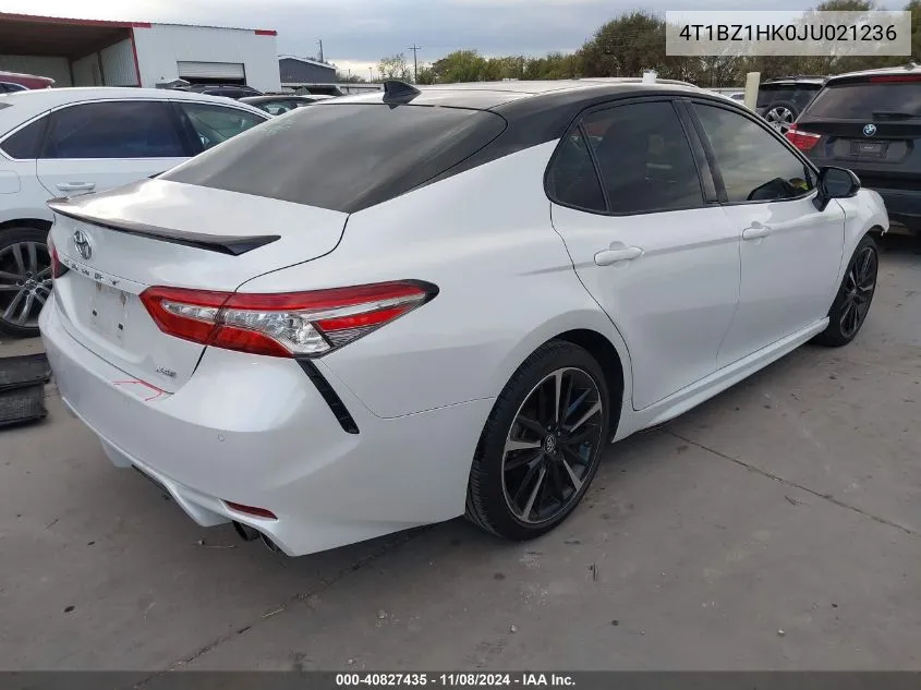 2018 Toyota Camry Xse V6 VIN: 4T1BZ1HK0JU021236 Lot: 40827435