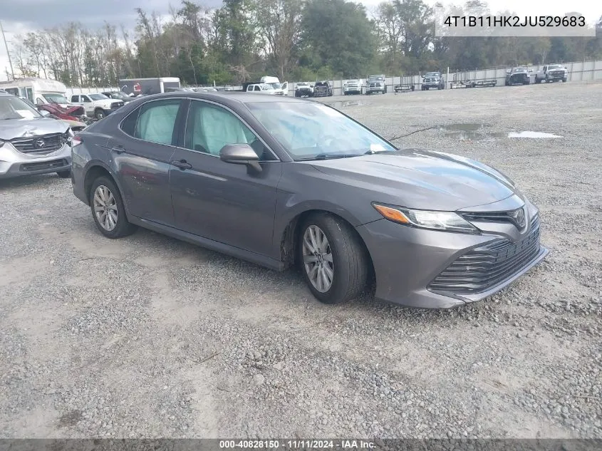 2018 Toyota Camry Le VIN: 4T1B11HK2JU529683 Lot: 40828150