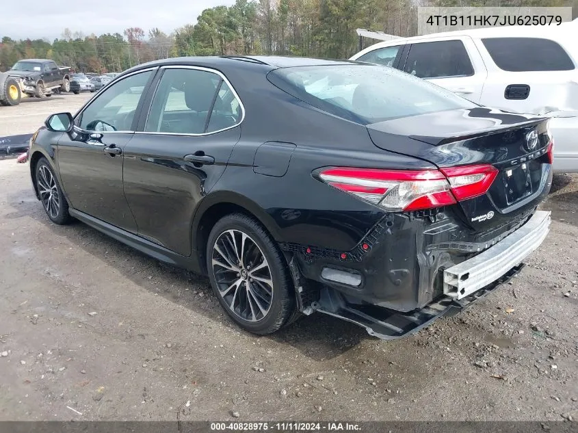 2018 Toyota Camry Se VIN: 4T1B11HK7JU625079 Lot: 40828975