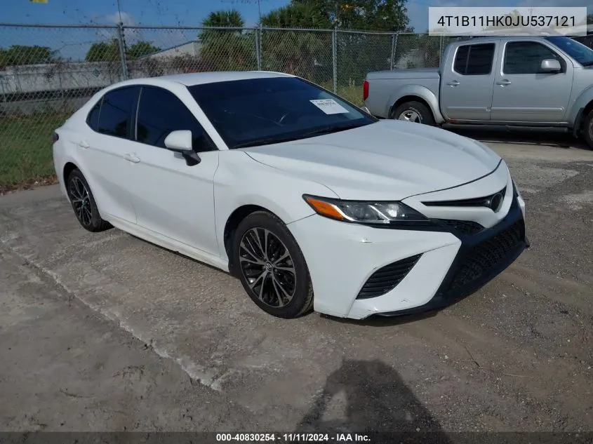 2018 Toyota Camry Se VIN: 4T1B11HK0JU537121 Lot: 40830254