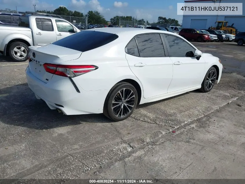 2018 Toyota Camry Se VIN: 4T1B11HK0JU537121 Lot: 40830254