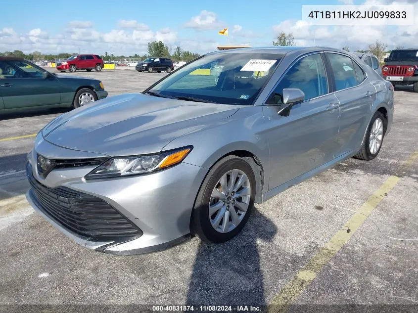 2018 Toyota Camry Le VIN: 4T1B11HK2JU099833 Lot: 40831874