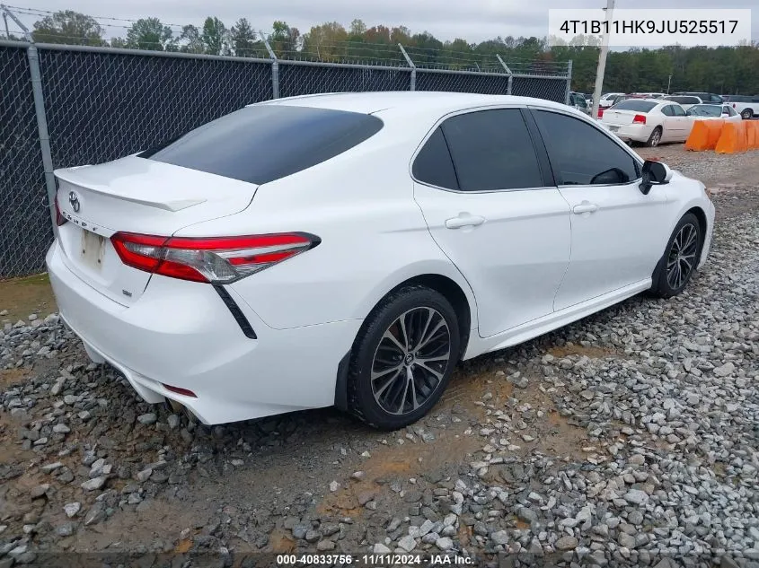 2018 Toyota Camry Se VIN: 4T1B11HK9JU525517 Lot: 40833756