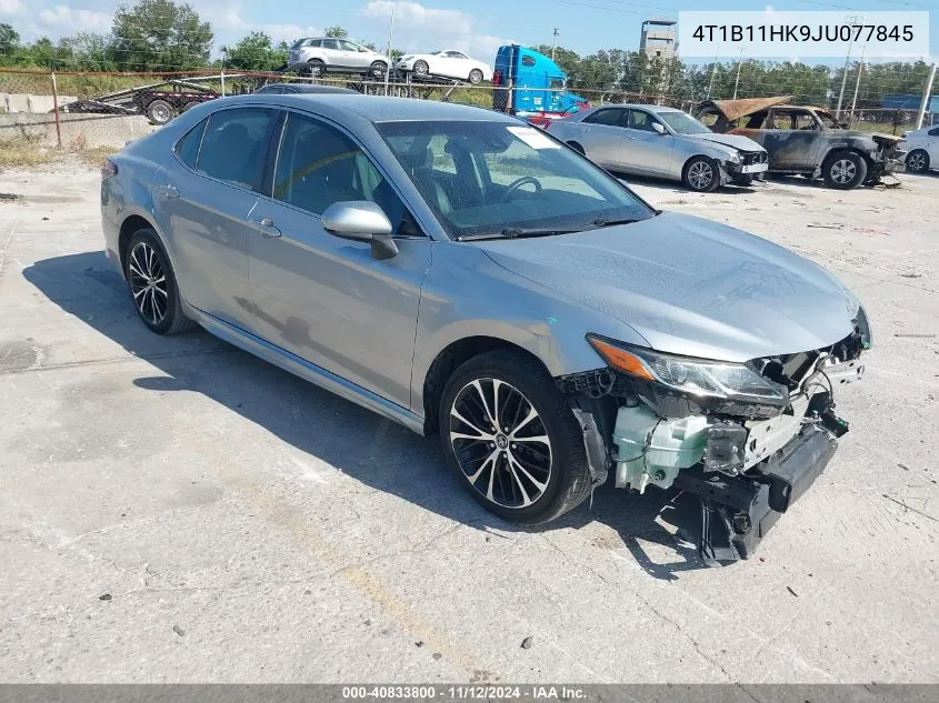 2018 Toyota Camry Se VIN: 4T1B11HK9JU077845 Lot: 40833800