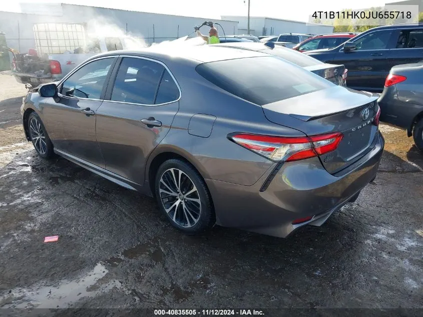 2018 Toyota Camry Se VIN: 4T1B11HK0JU655718 Lot: 40835505