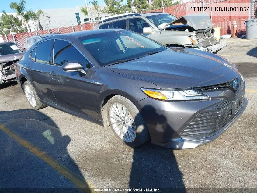 2018 Toyota Camry Hybrid Xle VIN: 4T1B21HK8JU001854 Lot: 40838369