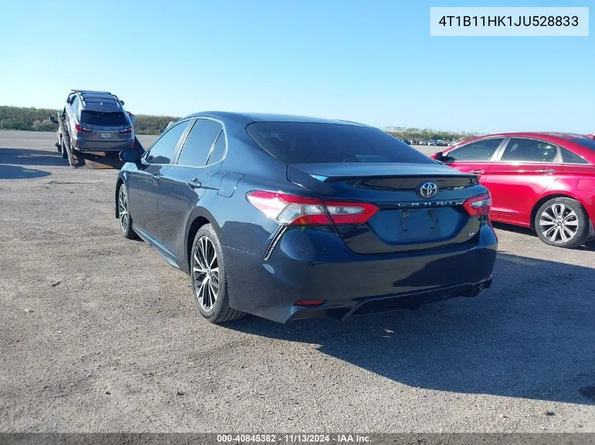 2018 Toyota Camry Se VIN: 4T1B11HK1JU528833 Lot: 40845382