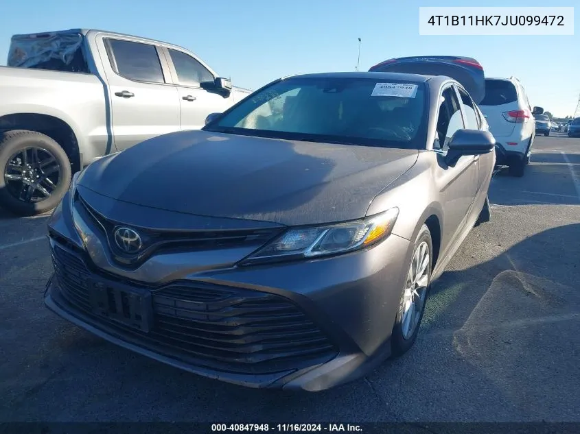 2018 Toyota Camry Le VIN: 4T1B11HK7JU099472 Lot: 40847948