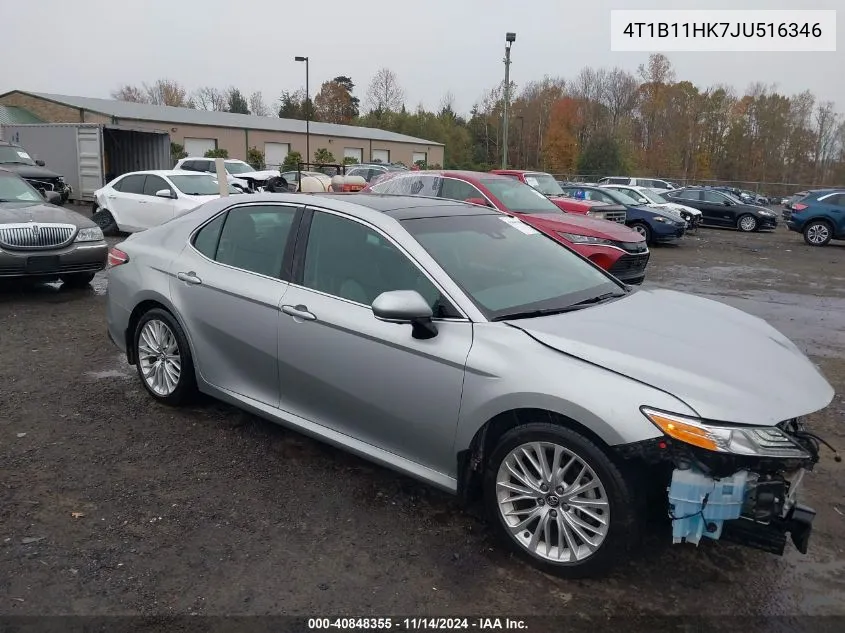 2018 Toyota Camry Xle VIN: 4T1B11HK7JU516346 Lot: 40848355