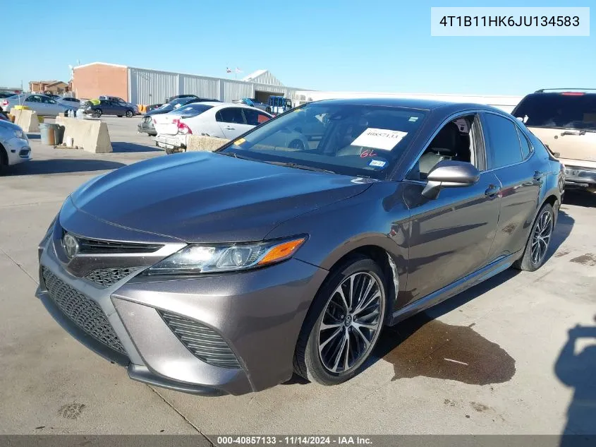 2018 Toyota Camry Se VIN: 4T1B11HK6JU134583 Lot: 40857133