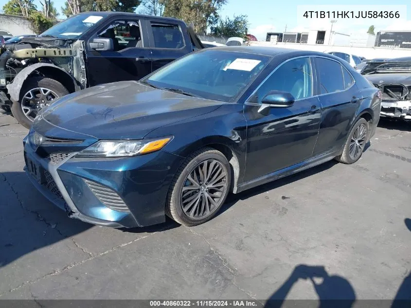 2018 Toyota Camry Se VIN: 4T1B11HK1JU584366 Lot: 40860322