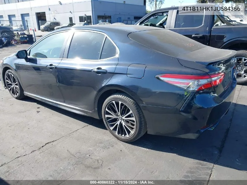 2018 Toyota Camry Se VIN: 4T1B11HK1JU584366 Lot: 40860322