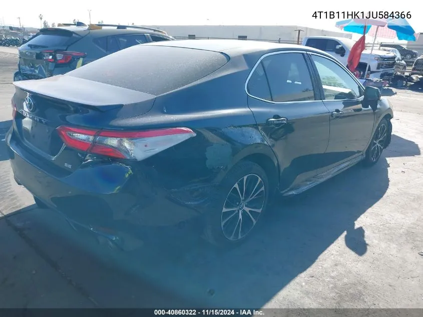 2018 Toyota Camry Se VIN: 4T1B11HK1JU584366 Lot: 40860322