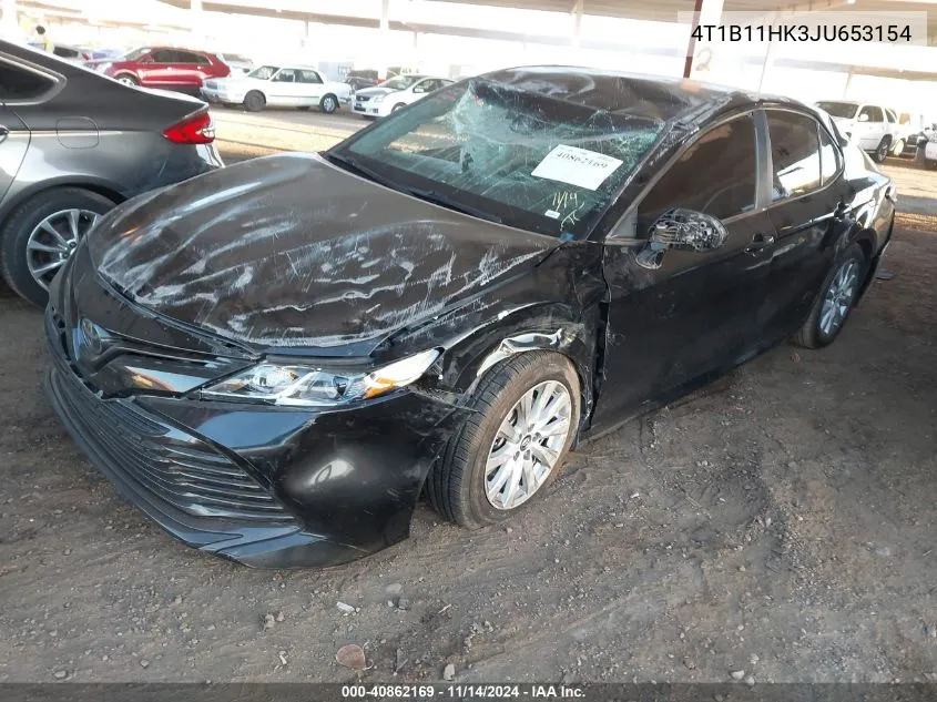 2018 Toyota Camry Le VIN: 4T1B11HK3JU653154 Lot: 40862169