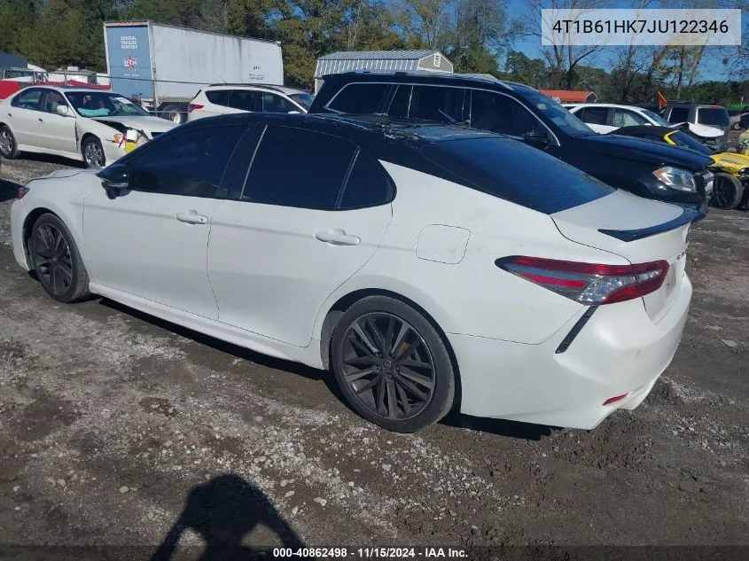 2018 Toyota Camry Xse VIN: 4T1B61HK7JU122346 Lot: 40862498