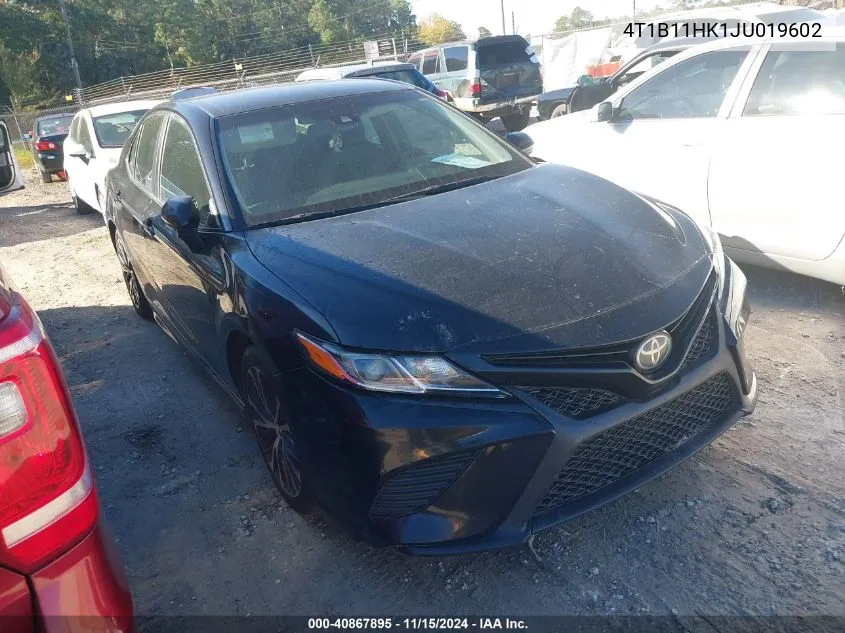 2018 Toyota Camry Se VIN: 4T1B11HK1JU019602 Lot: 40867895