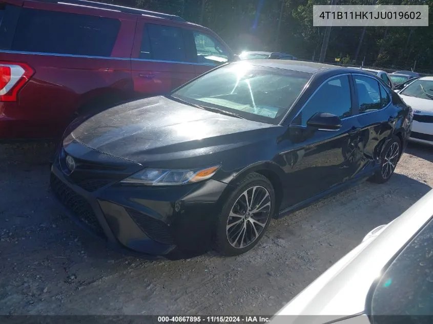 2018 Toyota Camry Se VIN: 4T1B11HK1JU019602 Lot: 40867895