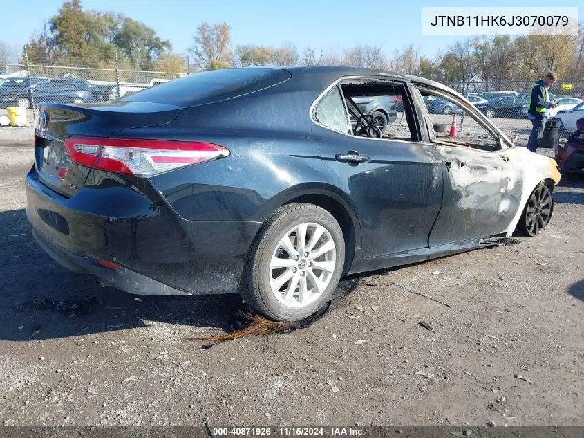 2018 Toyota Camry Le VIN: JTNB11HK6J3070079 Lot: 40871926