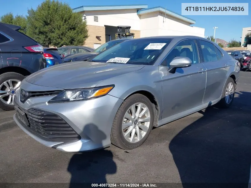 2018 Toyota Camry Le VIN: 4T1B11HK2JU674836 Lot: 40873254