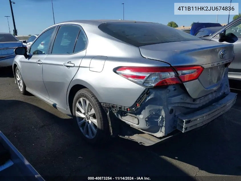 2018 Toyota Camry Le VIN: 4T1B11HK2JU674836 Lot: 40873254