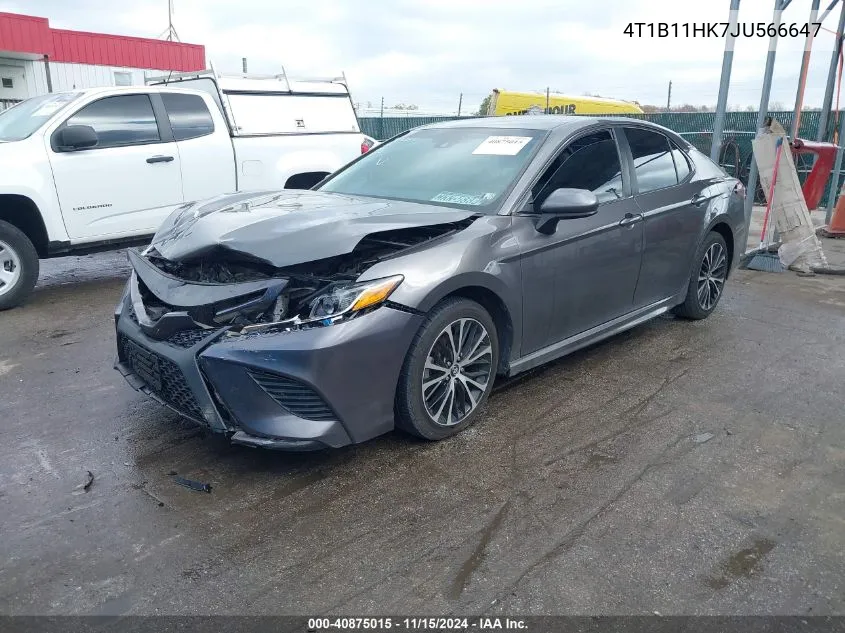 2018 Toyota Camry Se VIN: 4T1B11HK7JU566647 Lot: 40875015