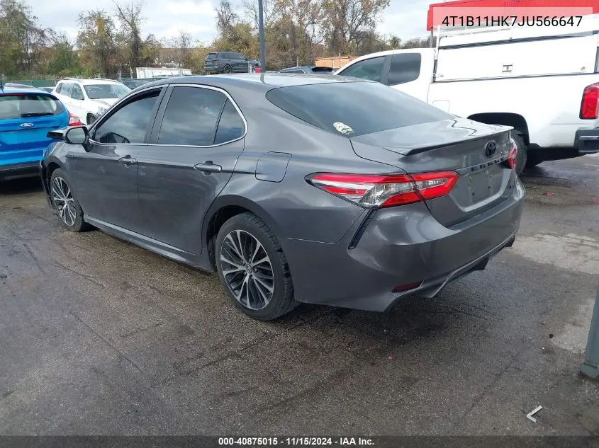 2018 Toyota Camry Se VIN: 4T1B11HK7JU566647 Lot: 40875015