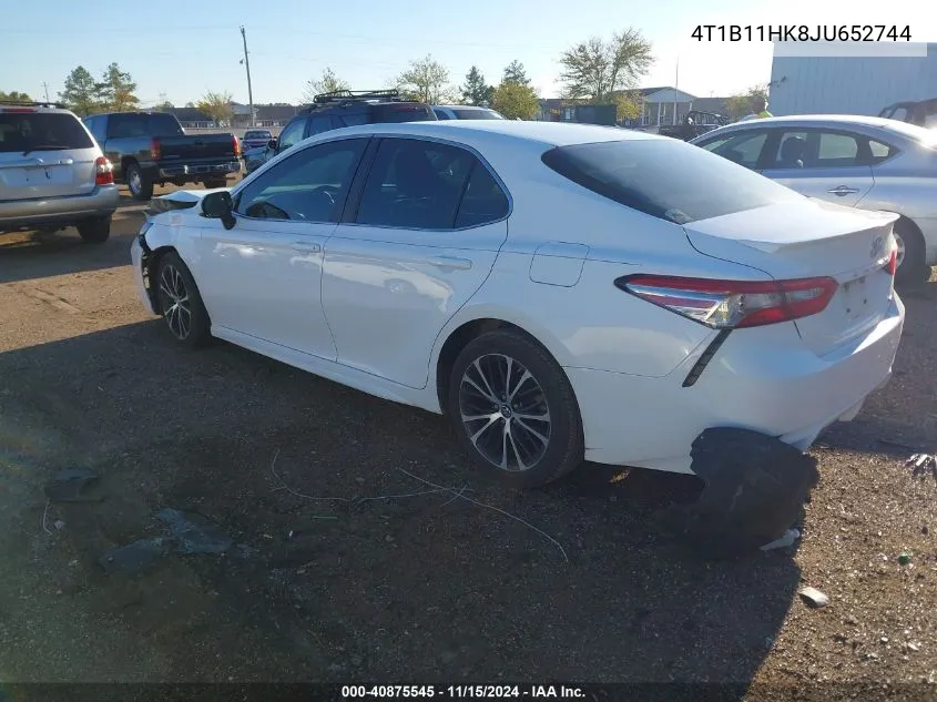 2018 Toyota Camry Se VIN: 4T1B11HK8JU652744 Lot: 40875545