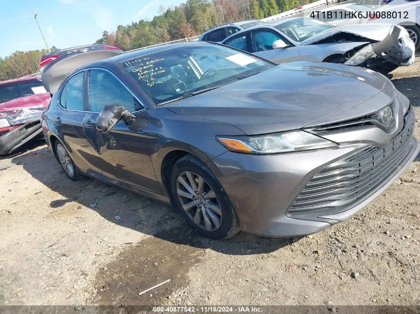 2018 Toyota Camry L/Le/Xle/Se/Xse VIN: 4T1B11HK6JU088012 Lot: 40877542