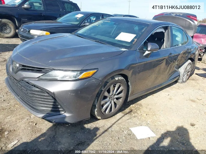 2018 Toyota Camry L/Le/Xle/Se/Xse VIN: 4T1B11HK6JU088012 Lot: 40877542